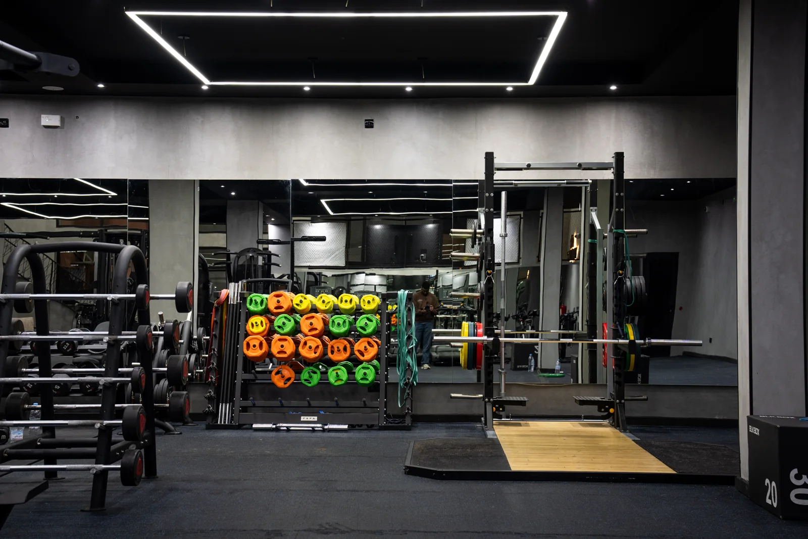 Wide view of the functional training area